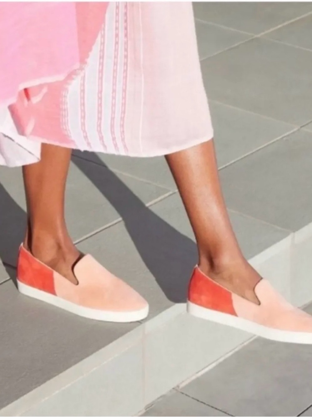 Birdies Swift Suede Slip On Sneaker, Coral Sunrise, Size 8.5